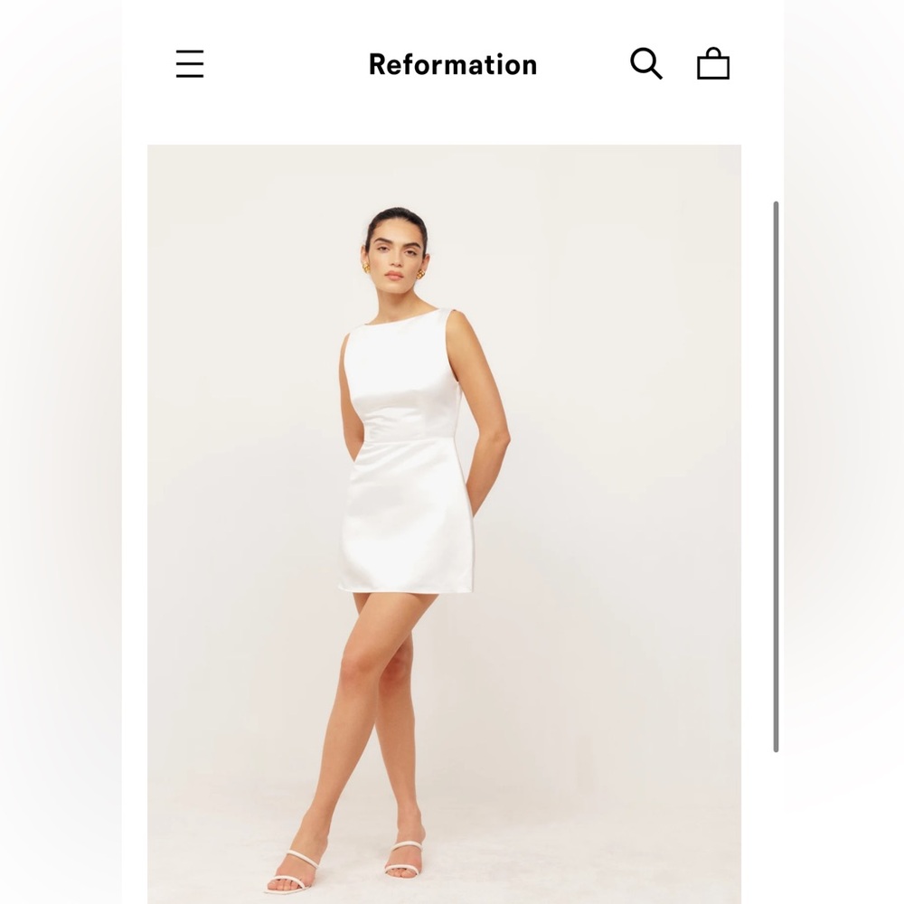 Reformation white Zenni Dress